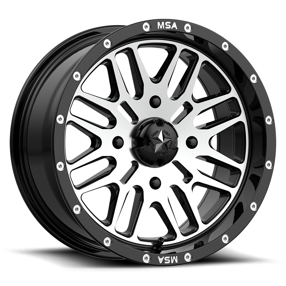MSA Offroad Wheels BRUTE UTV - GLOSS BLACK MACHINED