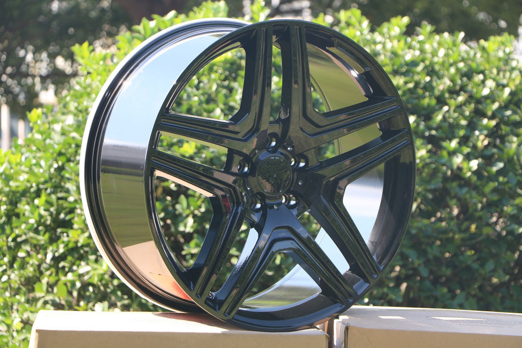 22" WHEELS FITS MERCEDES BENZ GL350 GL450 GL500 GL550 GLE350 GLE400 GLE43 GLE450 GLE53 GLE63 GLS450 GLS550 GLS63 ML350 ML500 ML550 (SET OF 4)