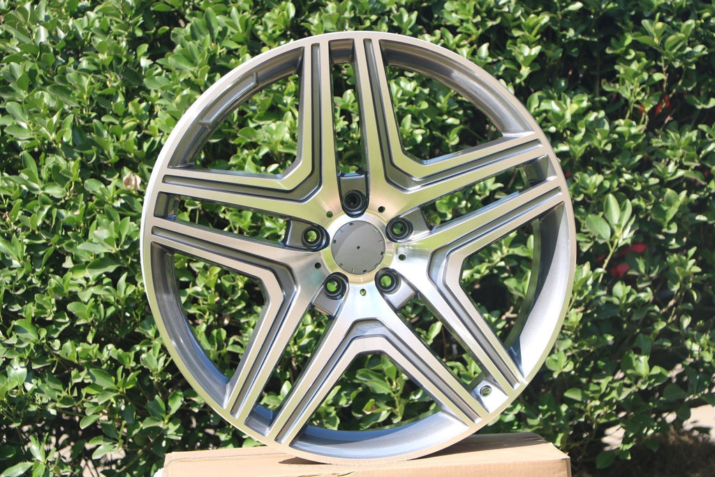 22" WHEELS FITS MERCEDES BENZ GL350 GL450 GL500 GL550 GLE350 GLE400 GLE43 GLE450 GLE53 GLE63 GLS450 GLS550 GLS63 ML350 ML500 ML550 (SET OF 4)