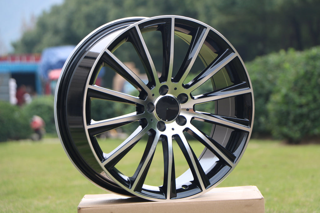 18" MULTISPOKE STYLE WHEELS FITS MERCEDES BENZ C180 C250 C300 C350 C400 C550 C63 CL500 CL65 CLA250 CLA45 CLS550 CLS63 CLS65 E300 E320 E350 E53 E550 E63 E65 S350 S400 S450 S500 S550 S600 S63 (SET OF 4)