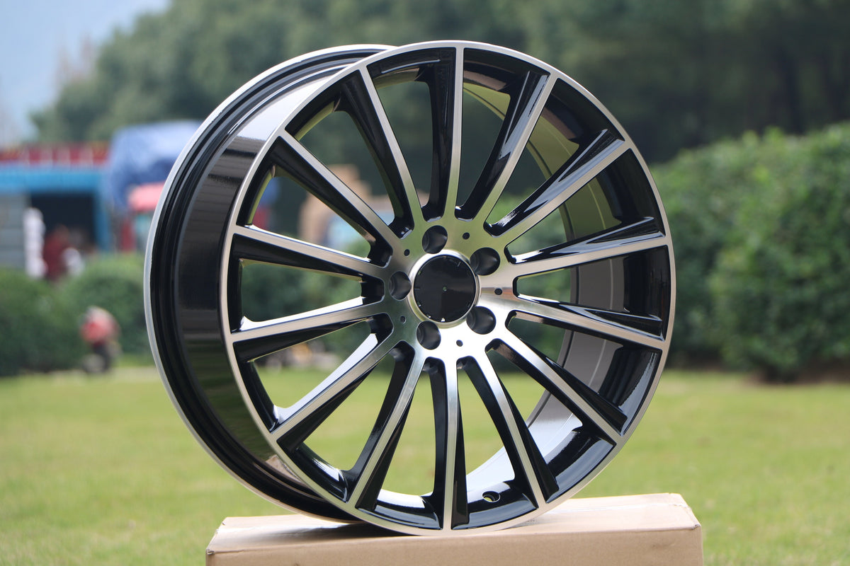 18" MULTISPOKE STYLE WHEELS FITS MERCEDES BENZ C180 C250 C300 C350 C400 C550 C63 CL500 CL65 CLA250 CLA45 CLS550 CLS63 CLS65 E300 E320 E350 E53 E550 E63 E65 S350 S400 S450 S500 S550 S600 S63 (SET OF 4)