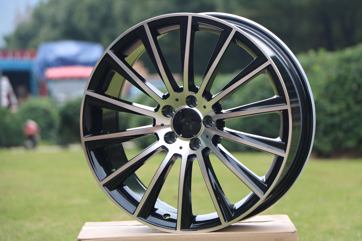 18" MULTISPOKE STYLE WHEELS FITS MERCEDES BENZ C180 C250 C300 C350 C400 C550 C63 CL500 CL65 CLA250 CLA45 CLS550 CLS63 CLS65 E300 E320 E350 E53 E550 E63 E65 S350 S400 S450 S500 S550 S600 S63 (SET OF 4)