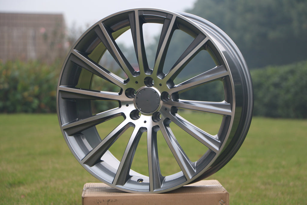 22" MULTISPOKE STYLE WHEELS FITS MERCEDES BENZ CL500 CL550 CL65 CLS350 CLS550 CLS63 CLS65 E300 E350 E53 E550 E63 E65 GL350 GL450 GL550 GLE350 GLE450 GLE53 GLE580 GLS350 GLS450 GLS63 ML350 ML450 ML500 ML550 S450 S500 S550 S580 S600 S63 S65 (SET OF 4)