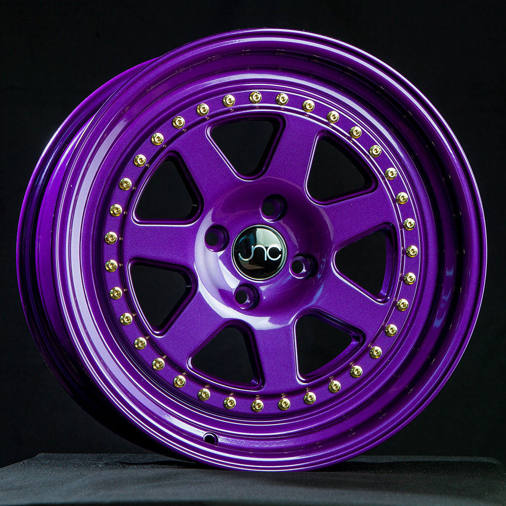 JNC048 Candy Purple w/ Gold Rivets wheel