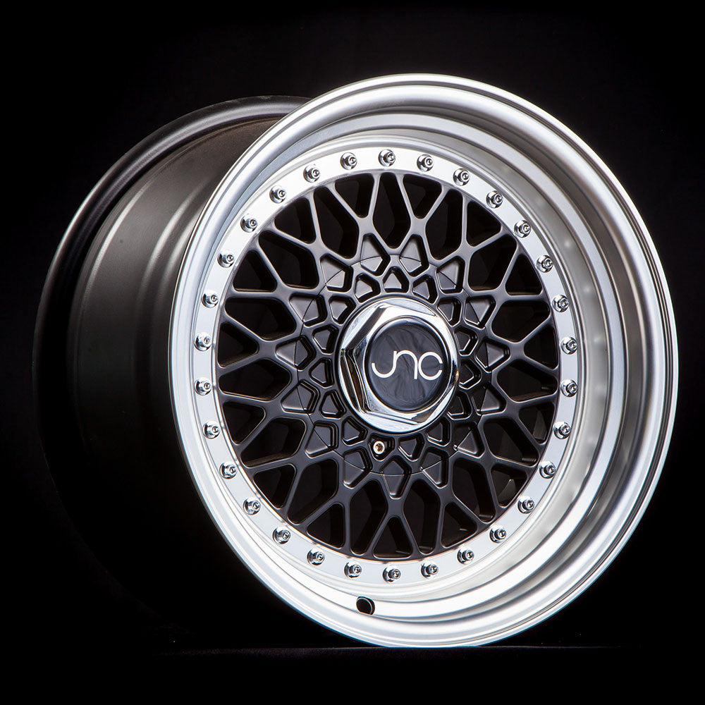 JNC004 Matte Black Machined Lip wheel