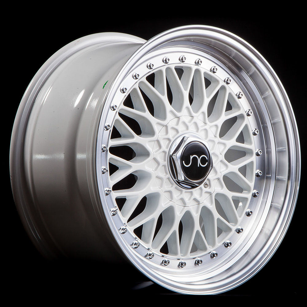 JNC004 White Machined Lip wheel