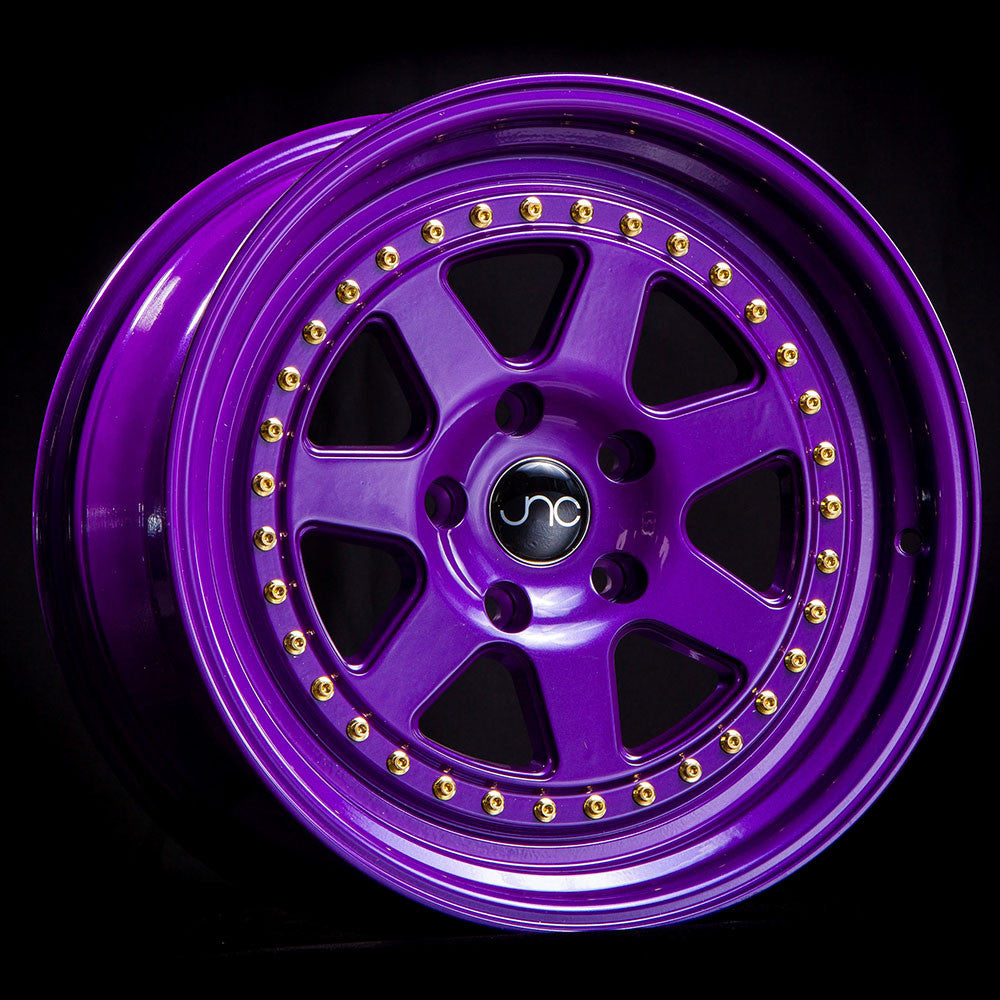 JNC048 Candy Purple w/ Gold Rivets wheel