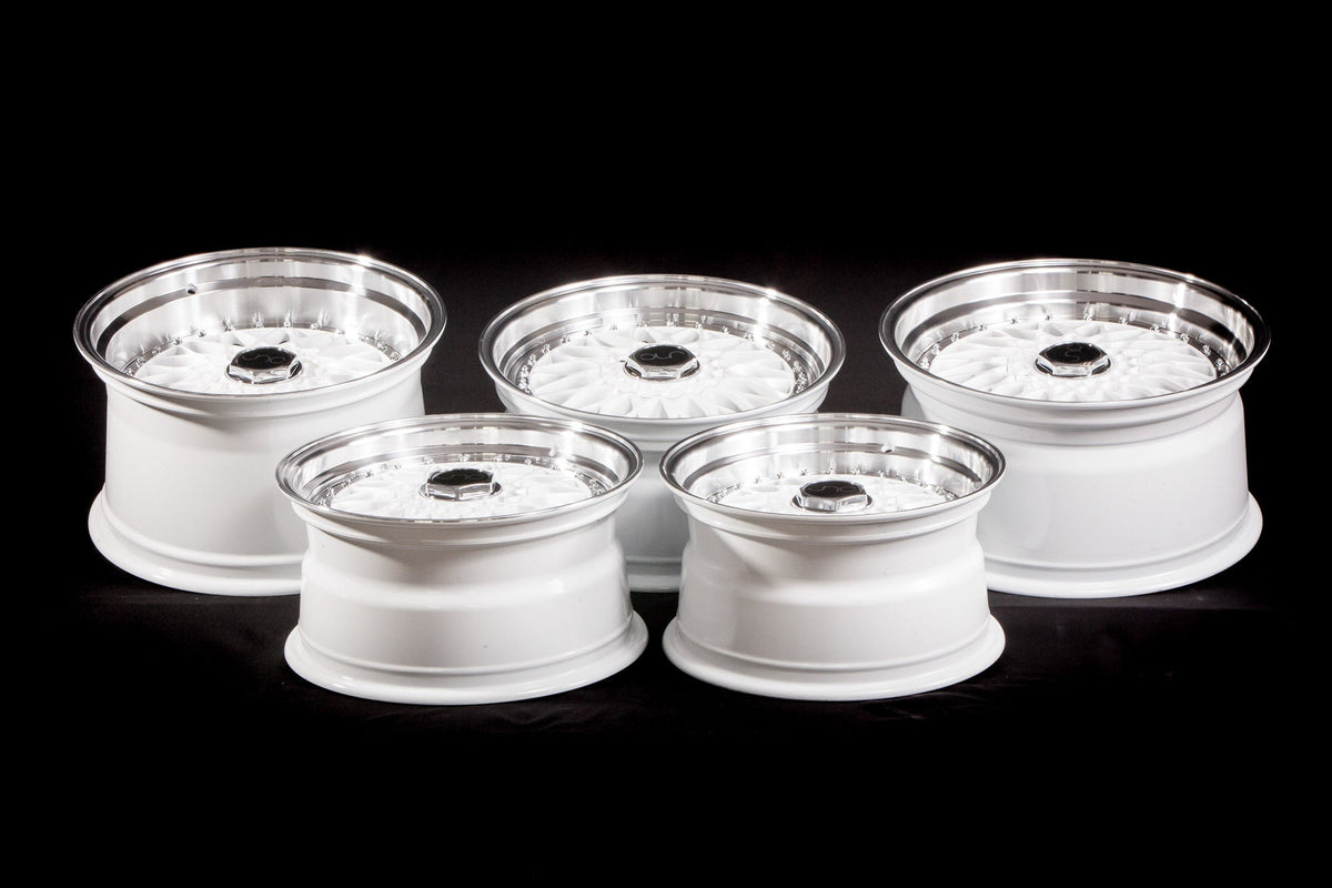 JNC004 White Machined Lip wheel