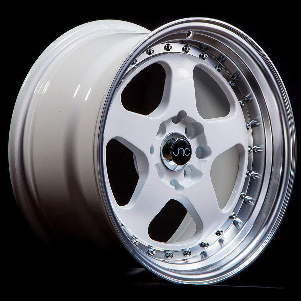 JNC010 White Machined Lip wheel