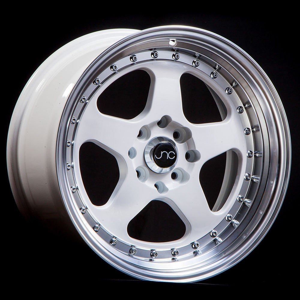 JNC010 White Machined Lip wheel