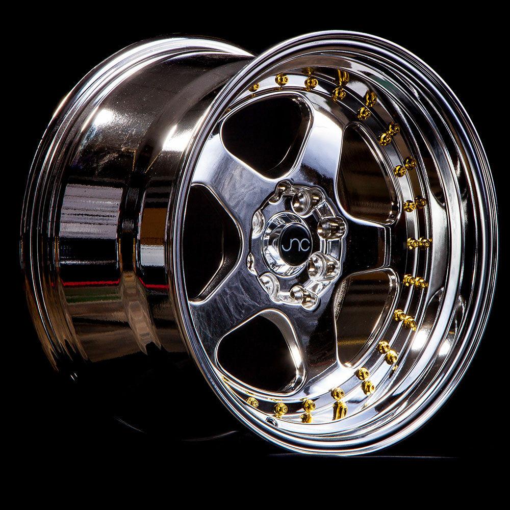 JNC010 Platinum Gold Rivets wheel
