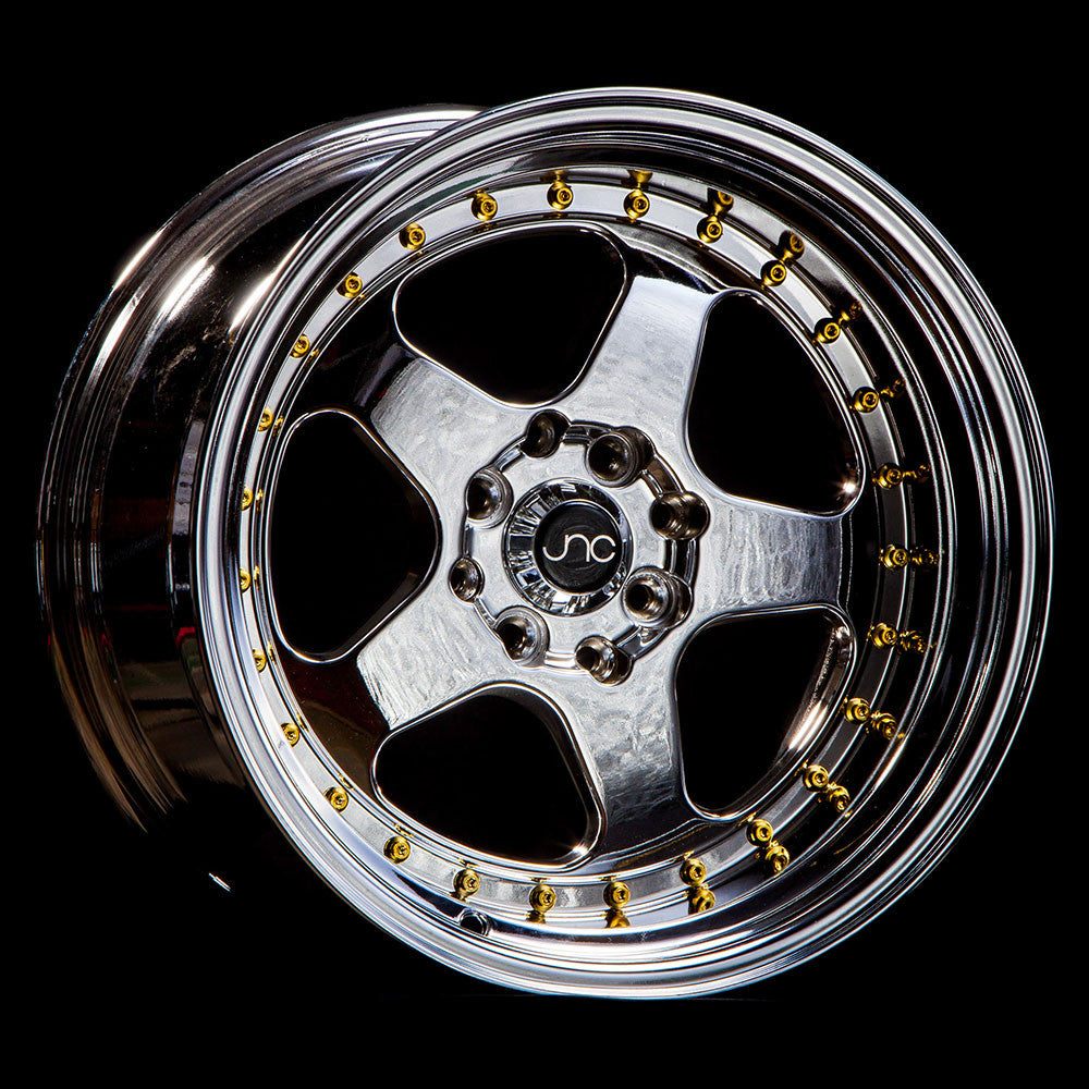 JNC010 Platinum Gold Rivets wheel
