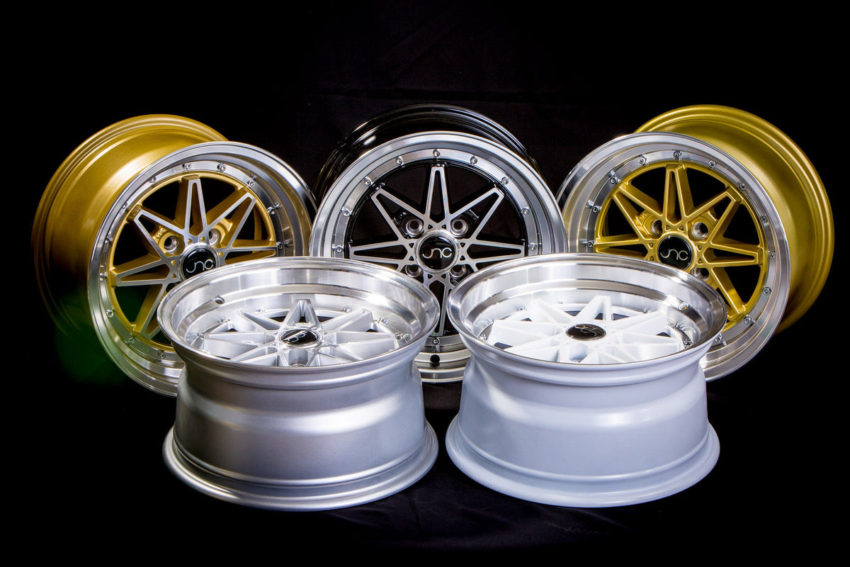 JNC002 White Machined Lip wheel