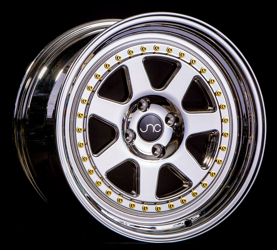JNC048 Platinum w/ Gold Rivets wheel