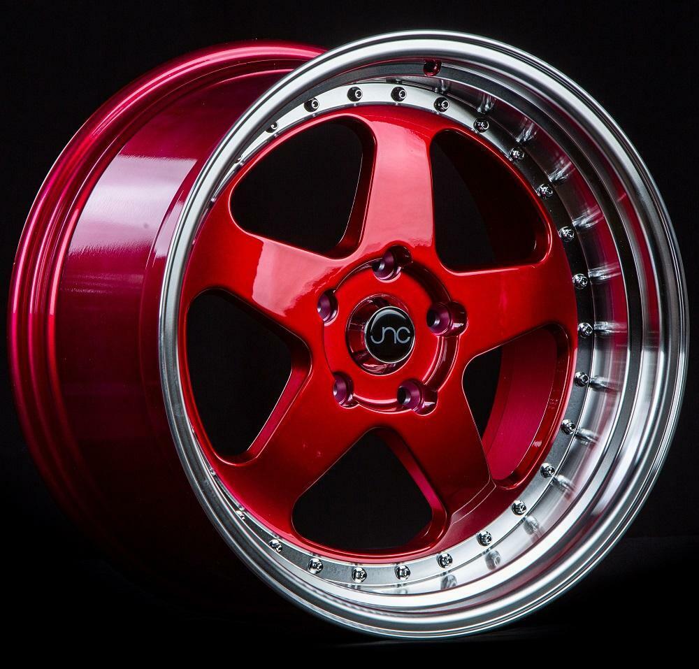 JNC010 Candy Red Machined Lip wheel