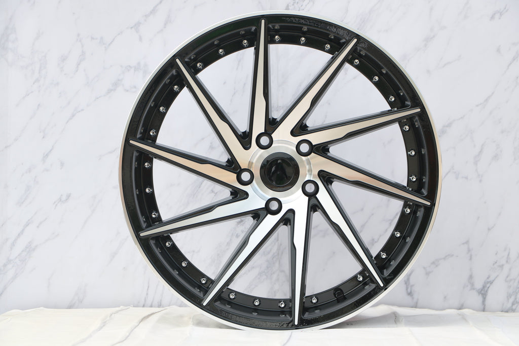 17" RIVETED SWIRL STYLE WHEELS (SET OF 4)