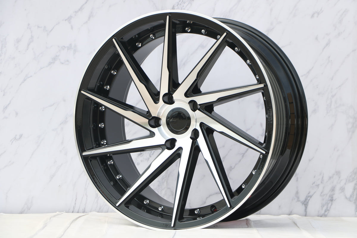 17" RIVETED SWIRL STYLE WHEELS (SET OF 4)