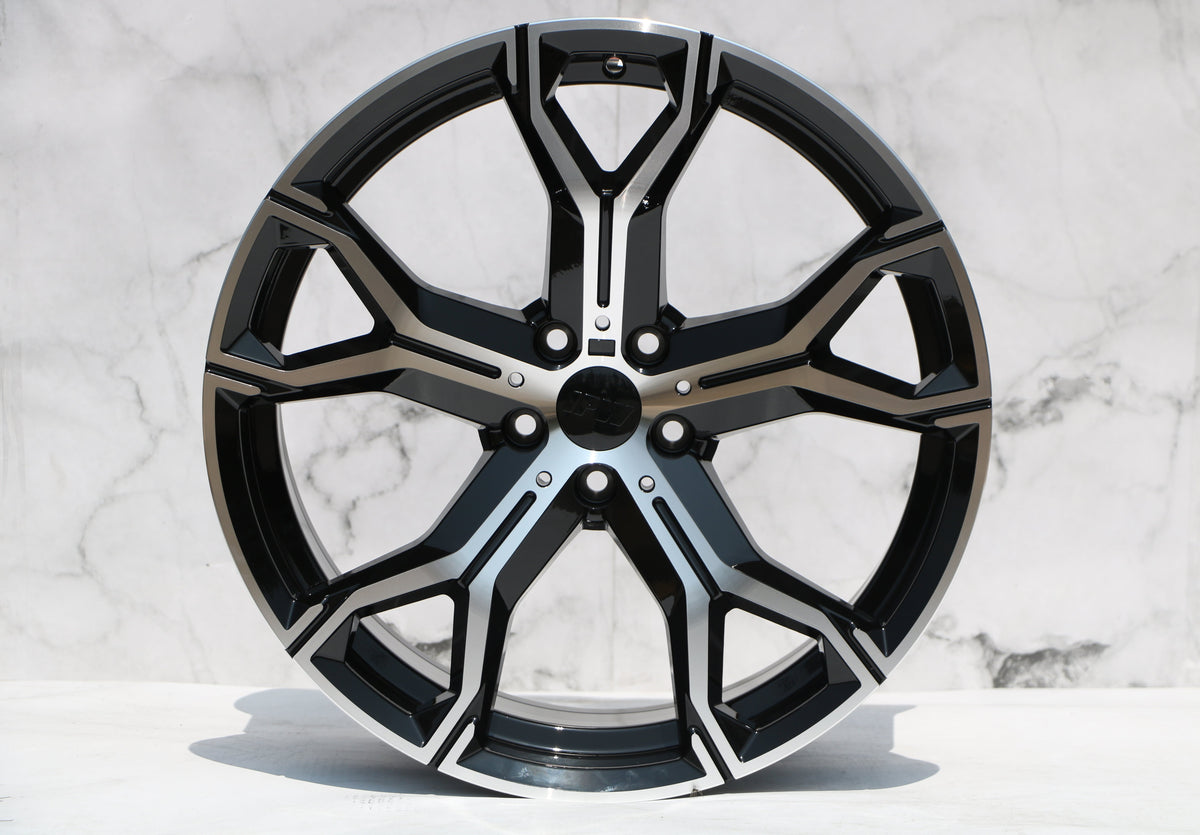 22" W702 STAGGERED WHEELS FITS BMW 5X120 X SERIES X5 X6 (SET OF 4)