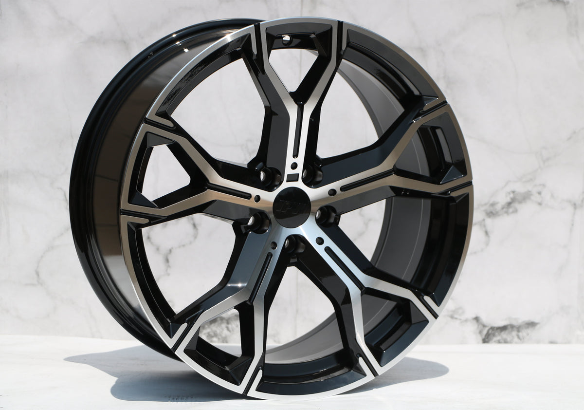 22" W702 STAGGERED WHEELS FITS BMW 5X120 X SERIES X5 X6 (SET OF 4)