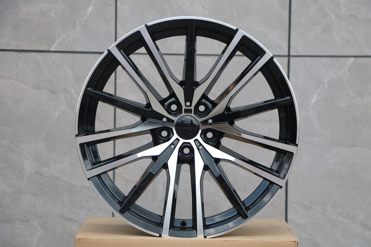 22" W726 STAGGERED WHEELS FITS BMW 5X112 X SERIES X5 X6 (SET OF 4)