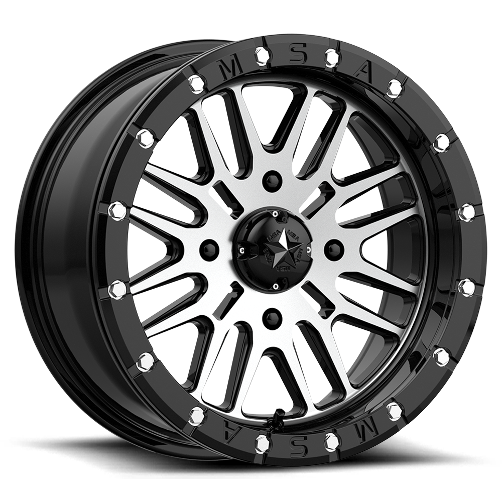 MSA Offroad Wheels M37 BRUTE UTV BEADLOCK - GLOSS BLACK MACHINED