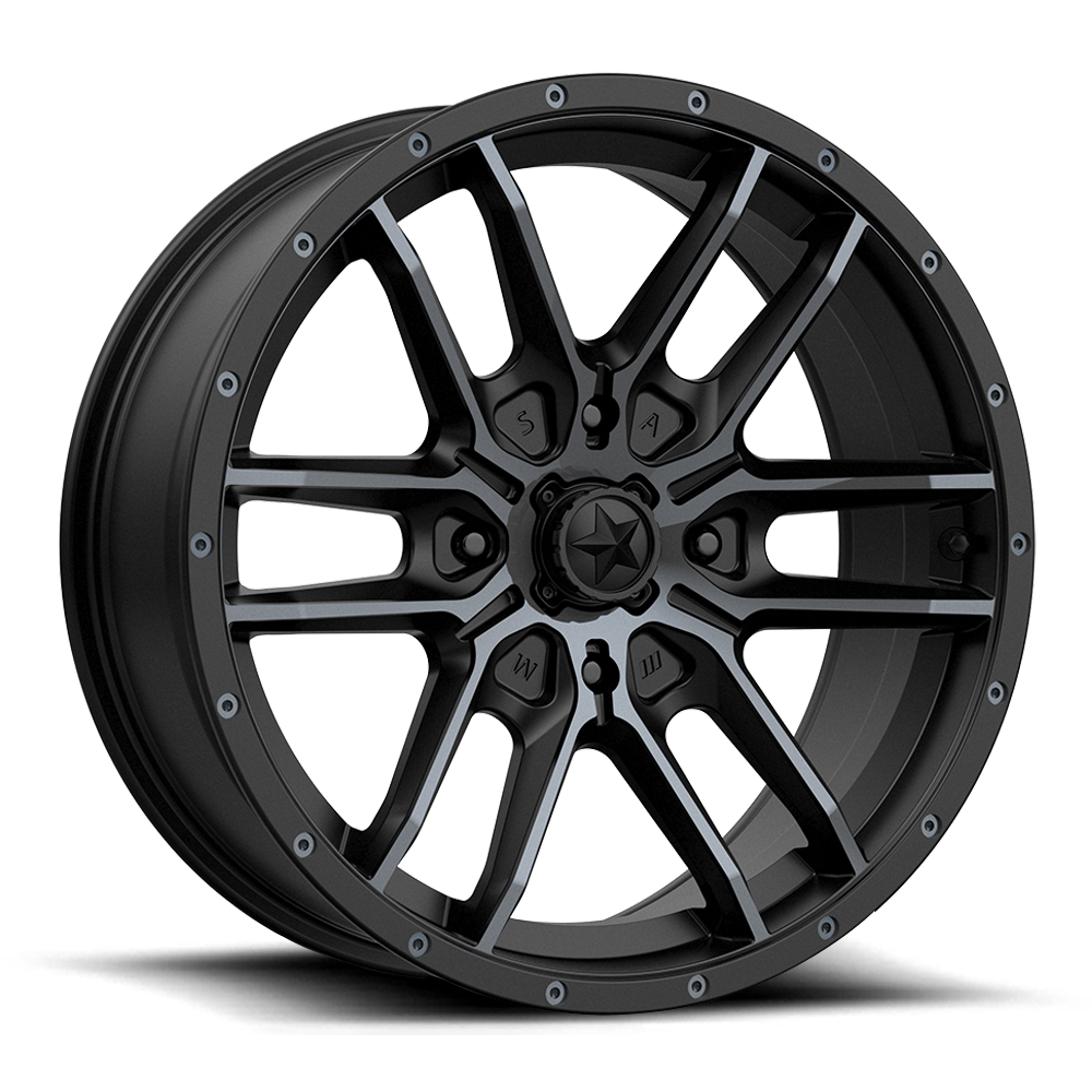 MSA Offroad Wheels FANG UTV - SATIN BLACK W/ TITANIUM TINT