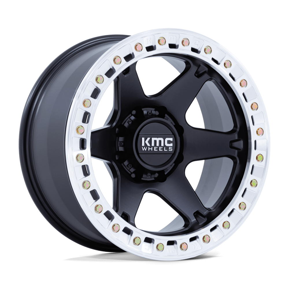 KMC Wheels VI BEADLOCK - SATIN BLACK W/ MACHINED RING