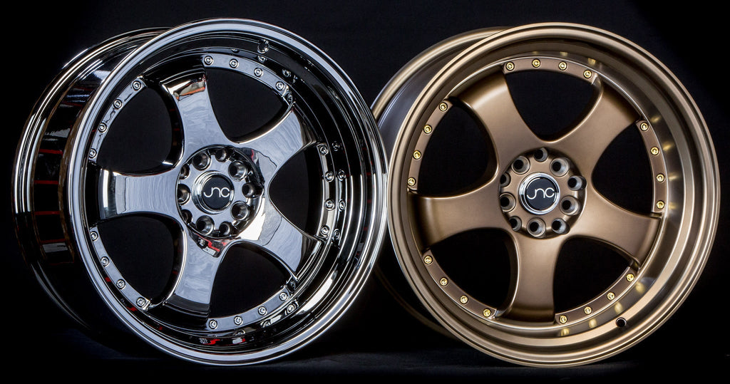 JNC017 Matte Bronze w/ Gold Rivets wheel
