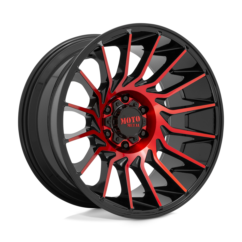 Moto Metal MO807 - GLOSS BLACK MACH W/ RED TINT