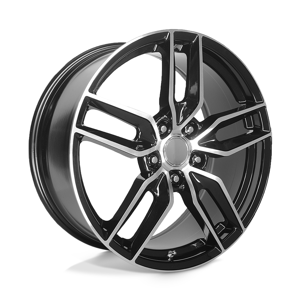 Performance Replicas PR160 - GLOSS BLACK W/ MACHINED SPOKES